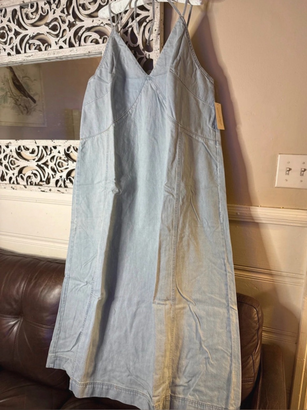 Universal Thread Light Blue Denim Maxi Slip Dress